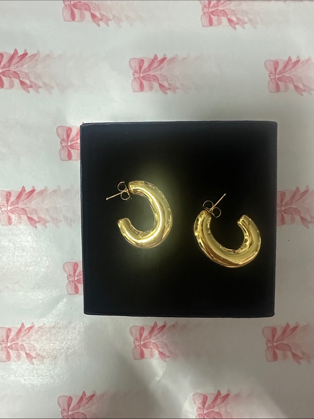 Gold Dipped Chunky Hoop Earrings - Women Jewelry